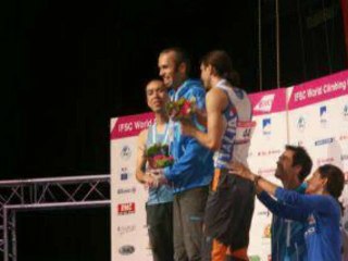 Championnat Du Monde D'Escalade 2012 - Podium Nicolas Moineau