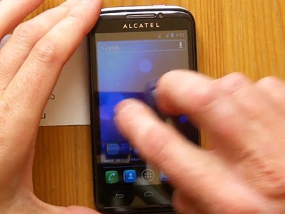 Alcatel OT-993D - первое включение