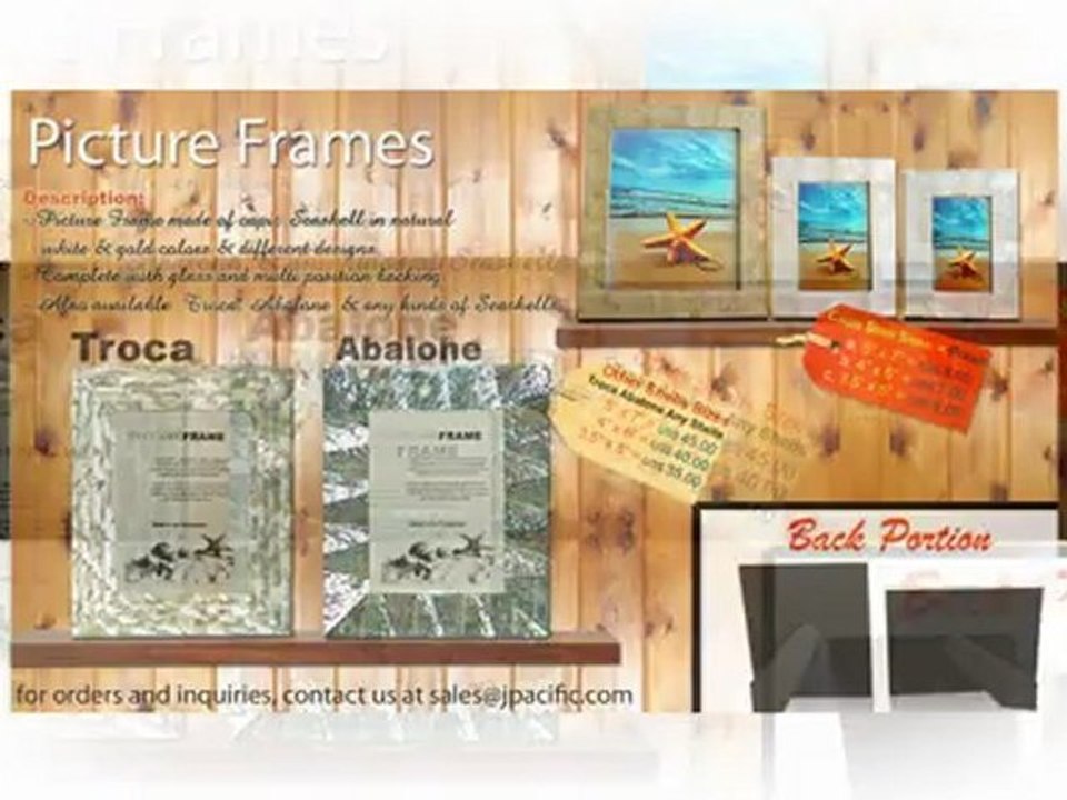 Shell Inlay Picture Frame Wholesale Capiz Shells Picture Frame