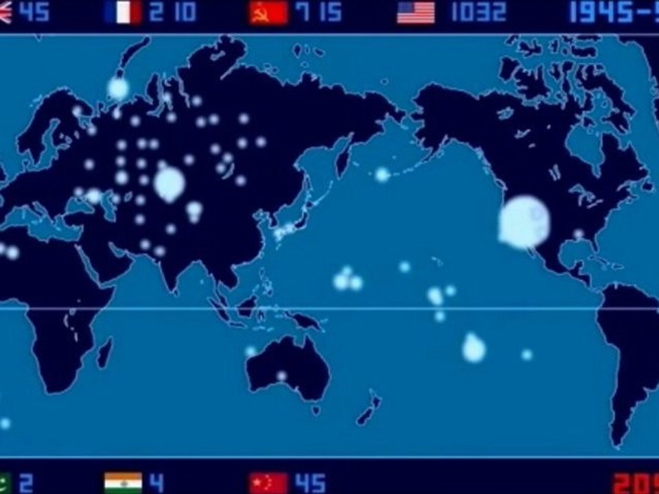 Every Known Nuclear Test in 7 Minutes - Trinity to 1998 HD 720p