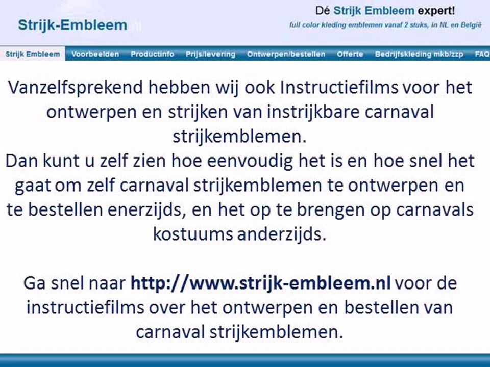 Carnaval strijkembleem