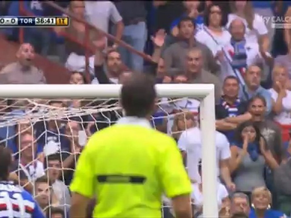 SampTube90 - Traversa di Maresca su punizione in Sampdoria - Torino 1-1