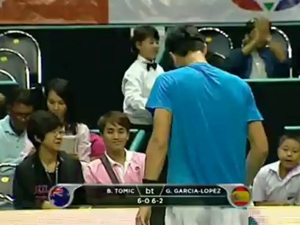 Tomic frantuma Garcia Lopez - Bangkok, 1° turno