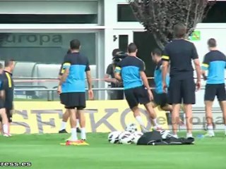 El FC Barcelona prepara el partido ante el Sevilla