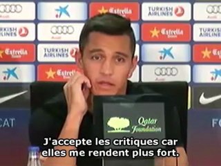 Alexis Sanchez fait son autocritique et répond à ses détracteurs !