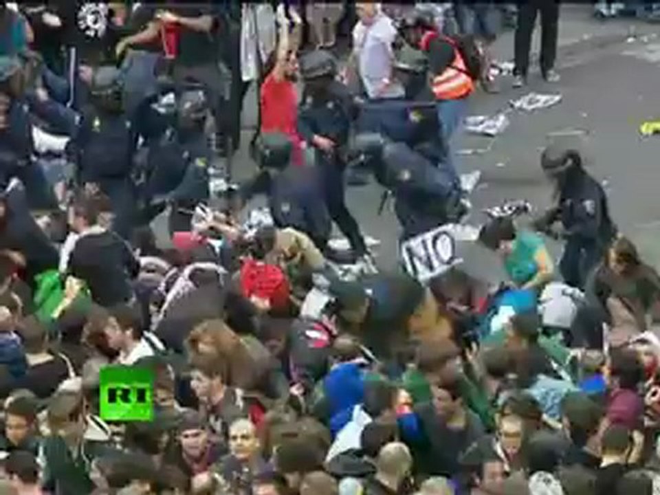 La manifestation des indignés à Madrid 25/9/012