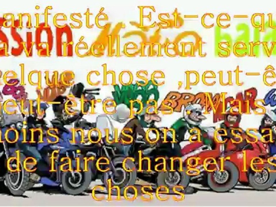 Manif  moto contre CT