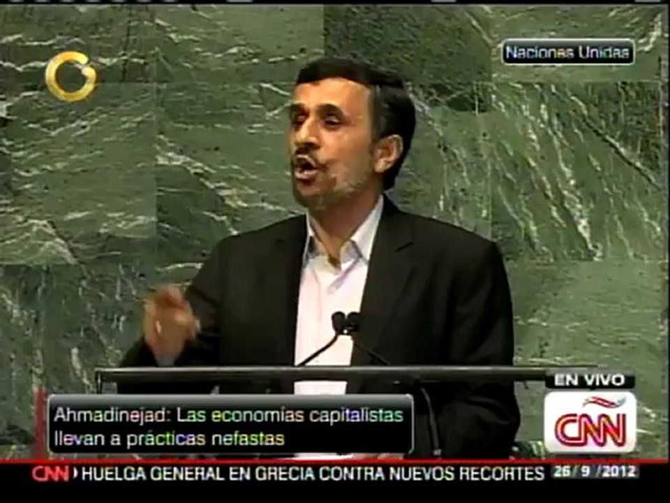 Ahmadinejad acusa en ONU a potencias ocidentales de "intimidación" nuclear
