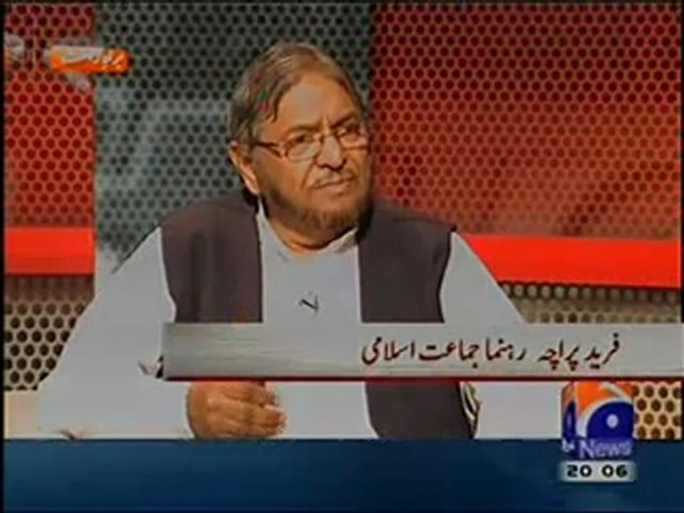 Jamaat e Islami Leader Dr Fareed Ahmad Paracha About Violence On Yaum e Ishq e Rasool PBUH - 24 Sep 2012