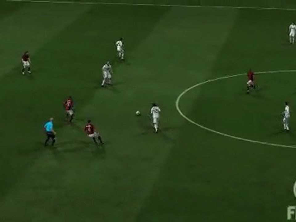 LDC 1/4 retour Real Madrid - Milan AC : Frappe de Lewel sur le poteau