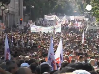 Incidentes entre policías y manifestantes durante la...