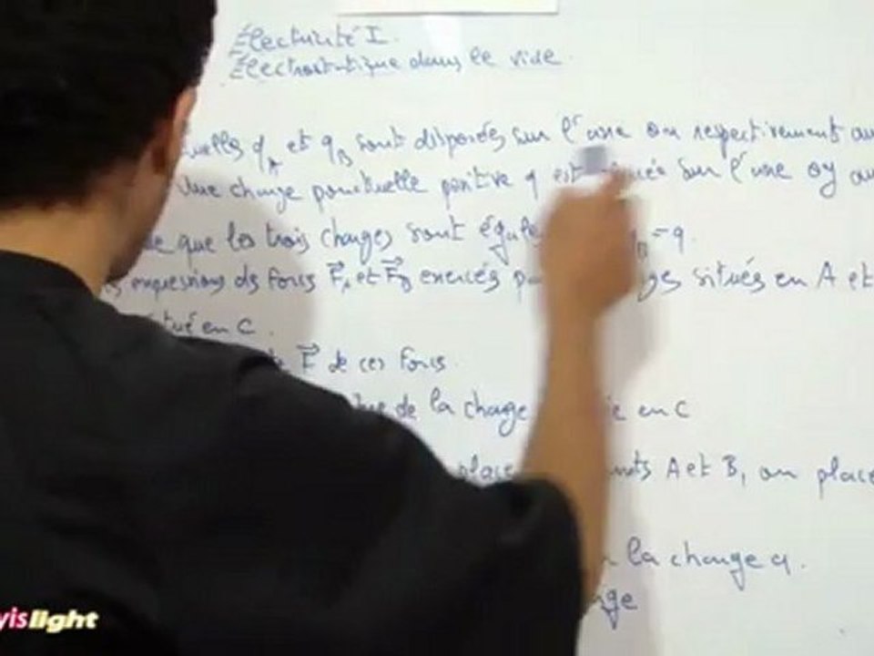 Electrostatique dans le vide, Exercice1,part1