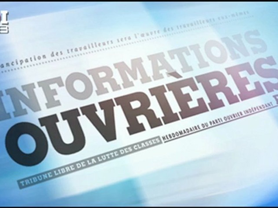 Informations Ouvrières, le 27 septembre 2012