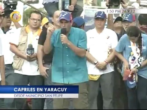 Capriles: El 7-O vamos a derrotar el miedo y el chantaje