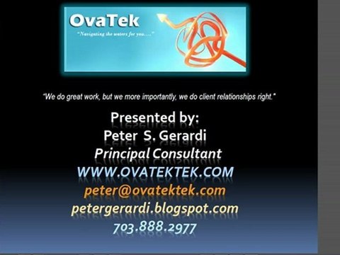 Telecommunications - Consultant - Northern Virginia - 703 888 2977 - OvaTek Technologies