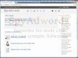 SpyAdwords - Importer les mots clés depuis votre compte Adwords