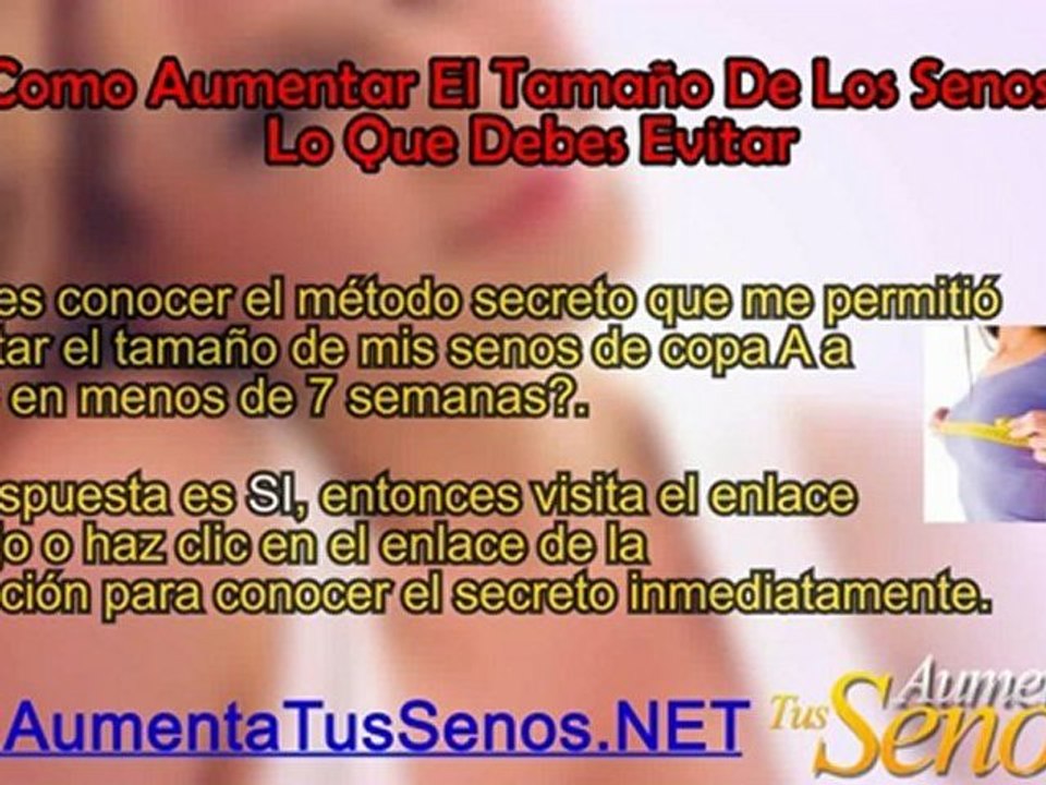 COMO AGRANDAR EL BUSTO