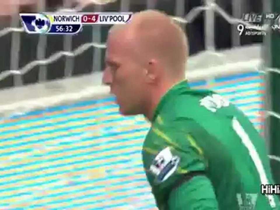 هدف ليفربول الرابع على نورويتش سيتي - سواريز