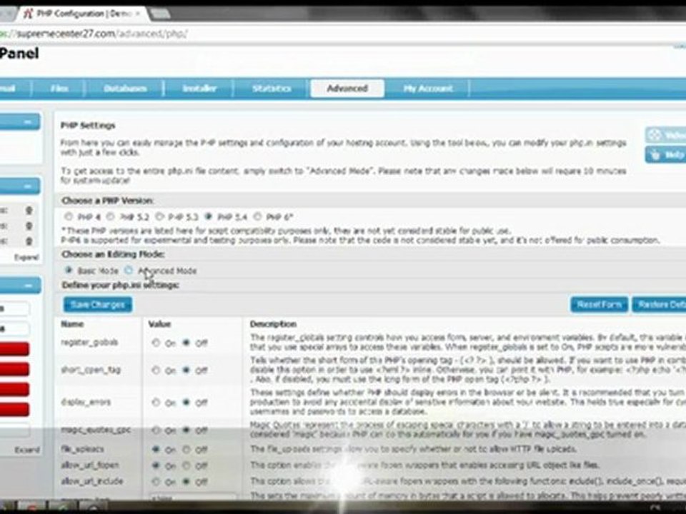 shared-web-hosting-php-settings