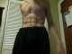teen bodybuilder flexing abs