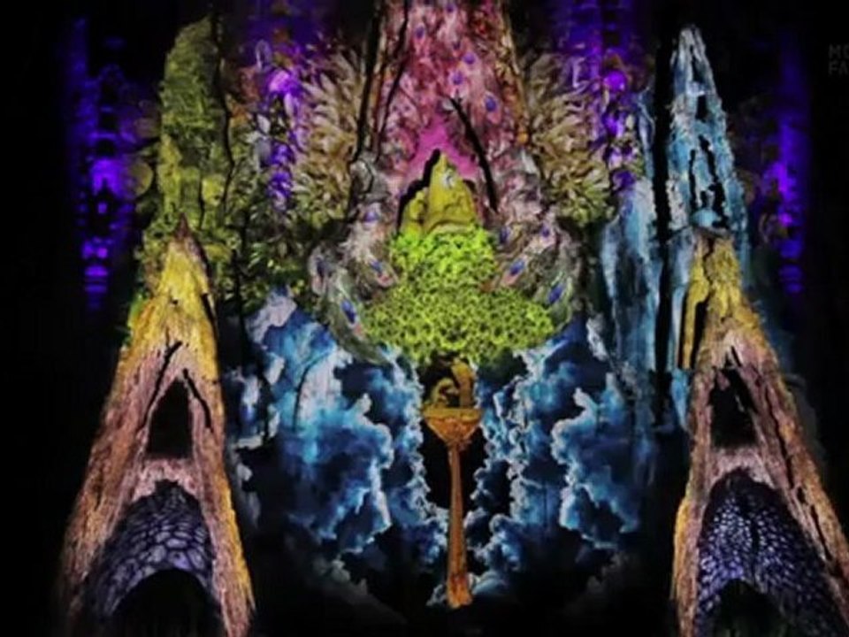 Projection vidéo sur la Sagrada Familia