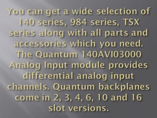 Discover Quantum Automation System: 140, 984, TSX Series & More 🔧