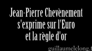 Jean-Pierre Chevènement, l'Euro et la règle d'or