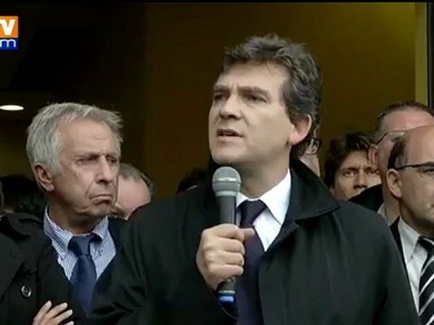 Montebourg à Florange : je ne suis pas venu faire des promesses