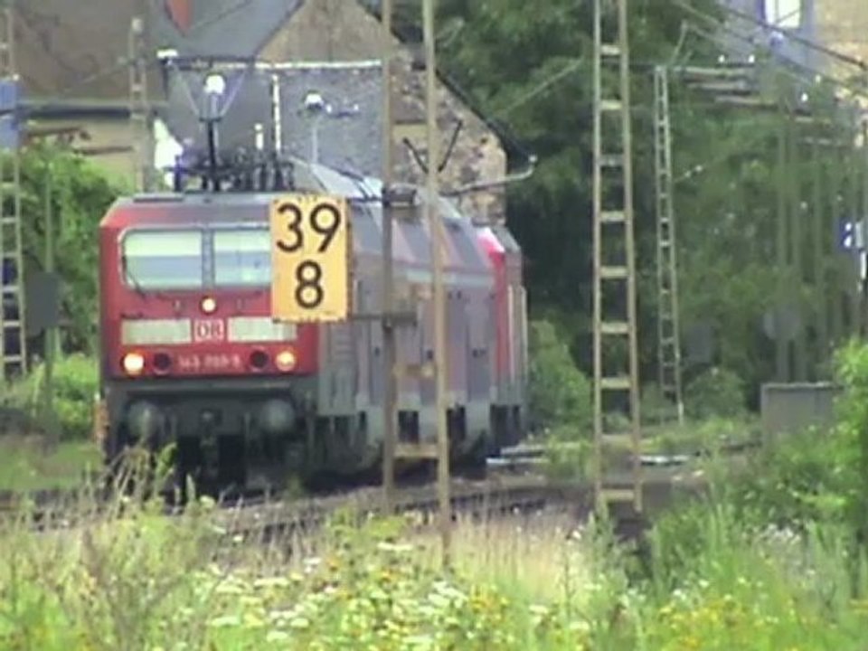 Züge bei Pommern an der Mosel, 2x SNCF Prima, 2x 189, 155, 4x 143, 425