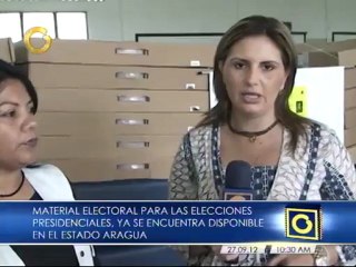 Material electoral para el 7-O ya llegó al estado Aragua
