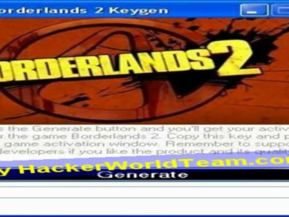 Borderlands 2 keygen