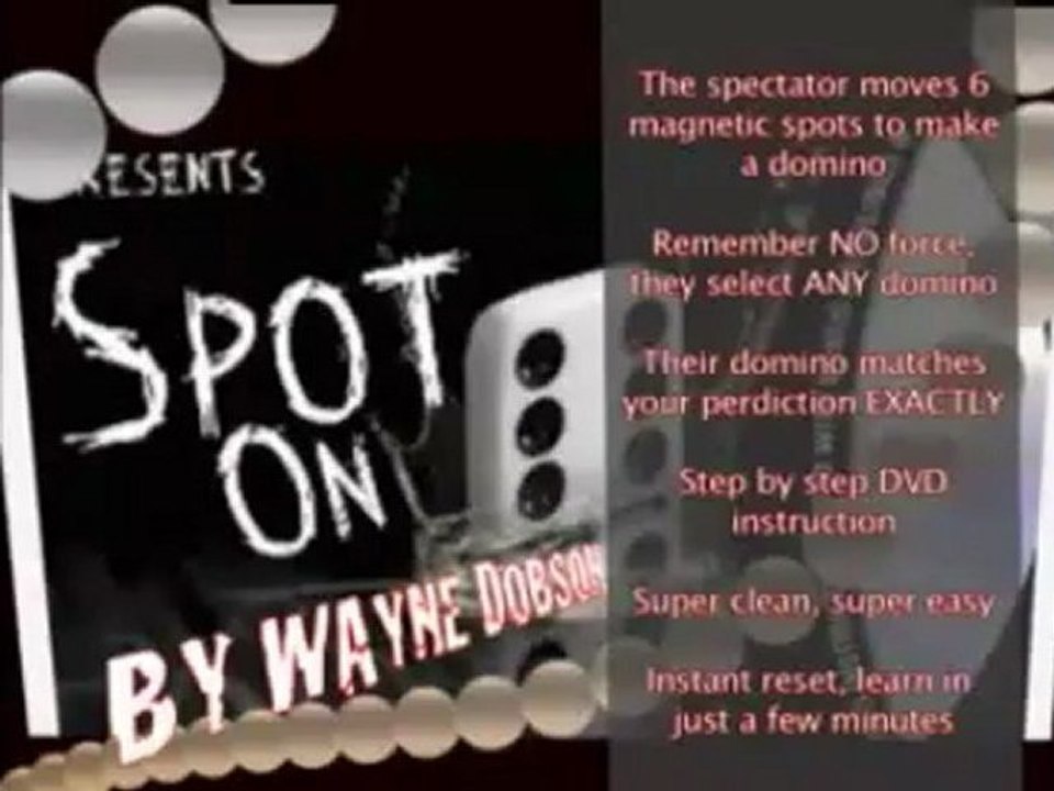 Spot On (Props and DVD) by Wayne Dobson and JB Magic (DVD) - Magic Trick