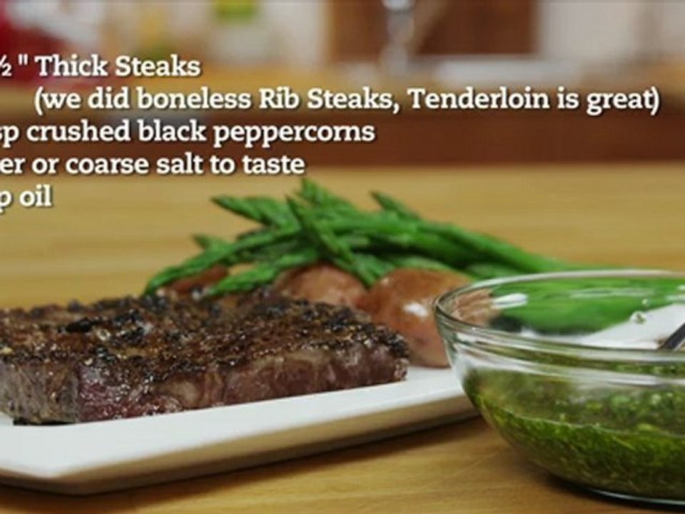 Black Pepper crusted Steak Recipe