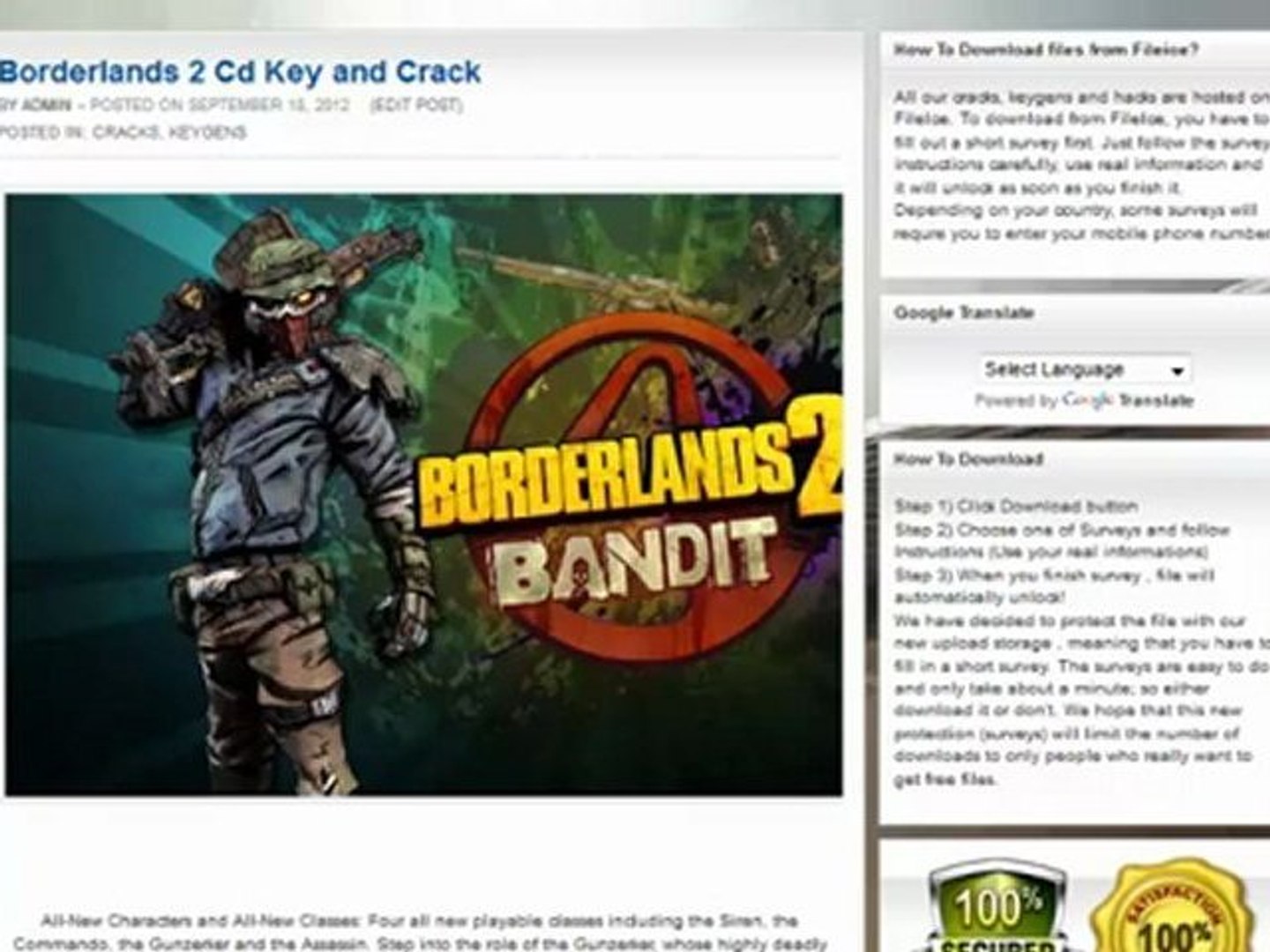⁣Borderlands 2 CD KEY