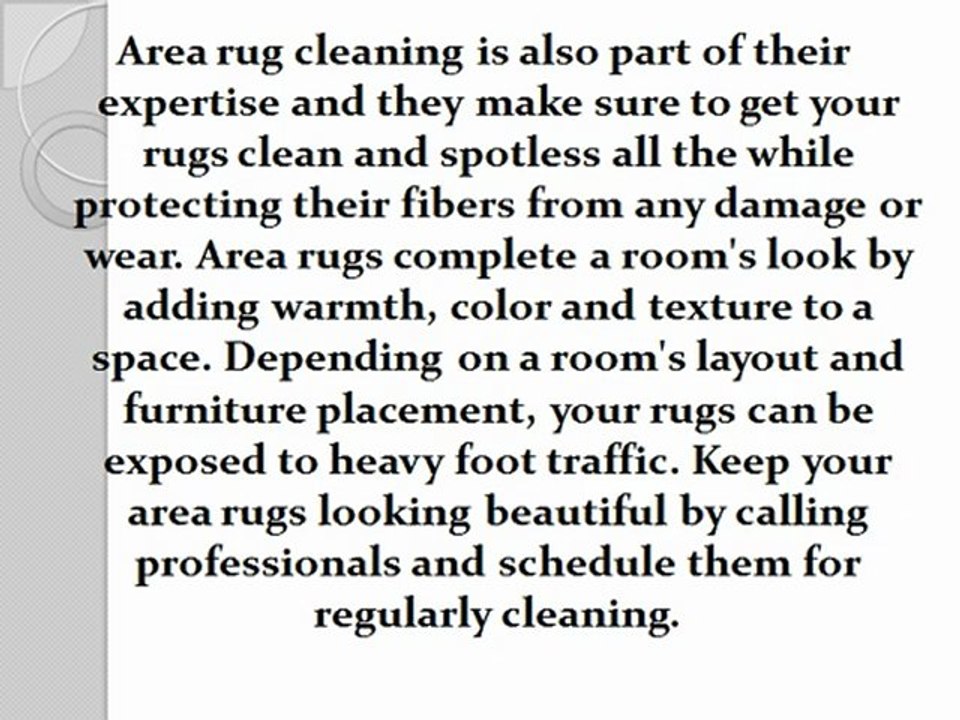 Protecting and cleaning your carpets and area rugs