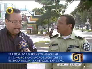 Restablecido el paso en la Francisco de Miranda tras reporte de artefacto explosivo