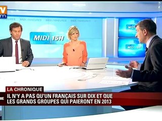 Il n’y a pas qu’un Français sur dix et que les grands groupes qui paieront en 2013