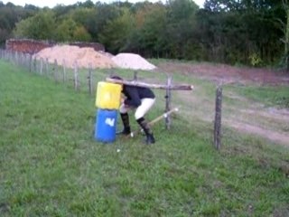 Moi à l'obstacle