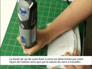 Percer le verre avec un Dremel