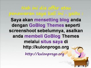 Penawaran Ter.. GoBlog Sekaligus Terbaik 2012 by Bisnis Online Kulon Progo Guide - GoBlog Themes