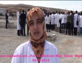 الطالبة اسلام عضو مجلس طلبة كلية الطب والصيدلة بوجدة  في تصريح لوجدة سيتي