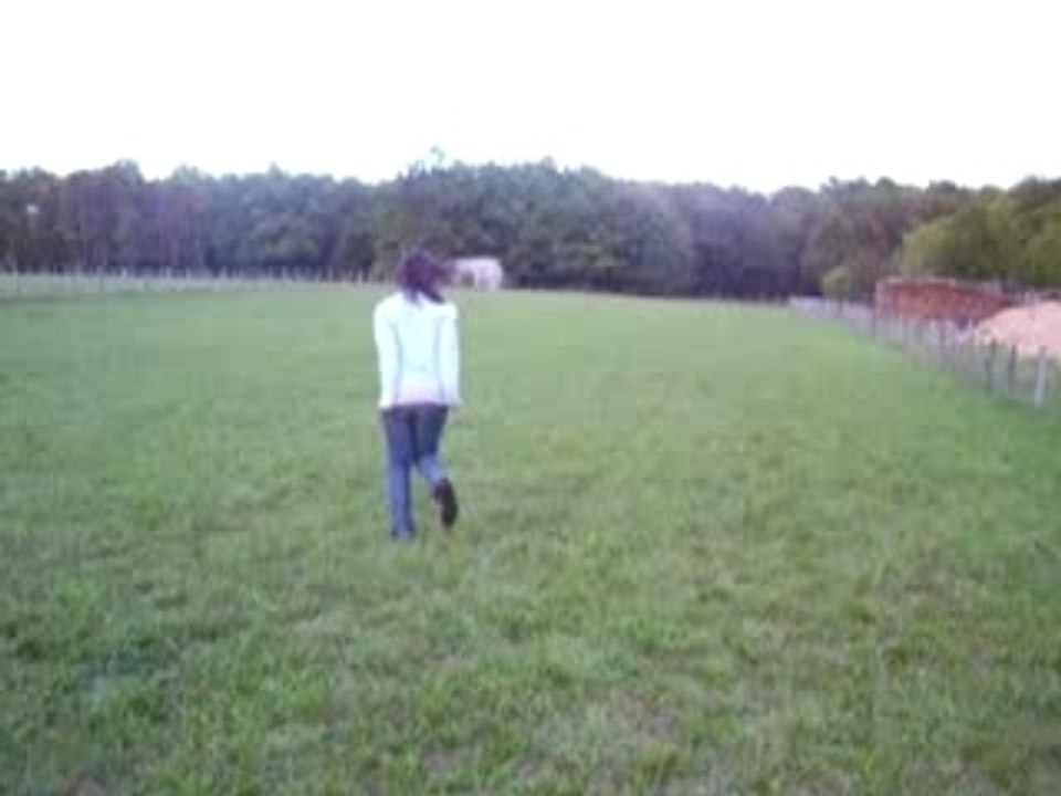 Emilie à l'obstacle