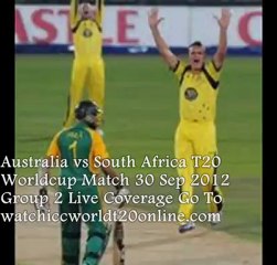 Australia vs South Africa Live Streaming Super 8 Match 30/9/12 At (3:30: SLST)