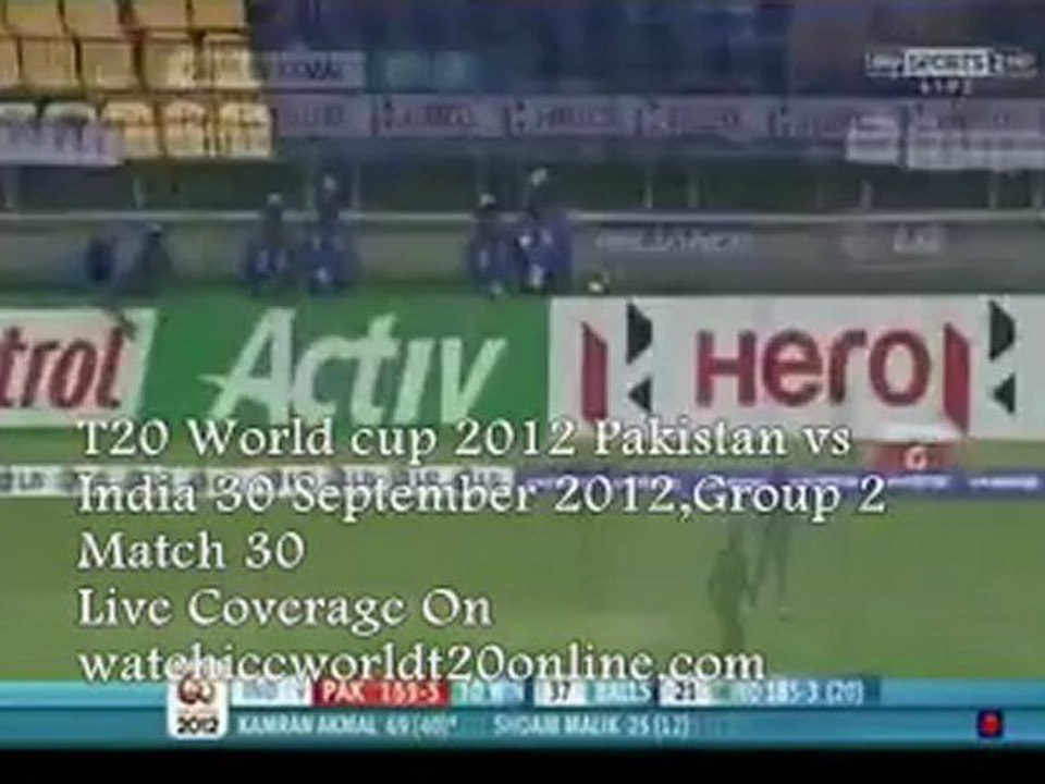 INDIA at PAK 30 Sep 2012 Webstream Here Watching Now 7:30 Local