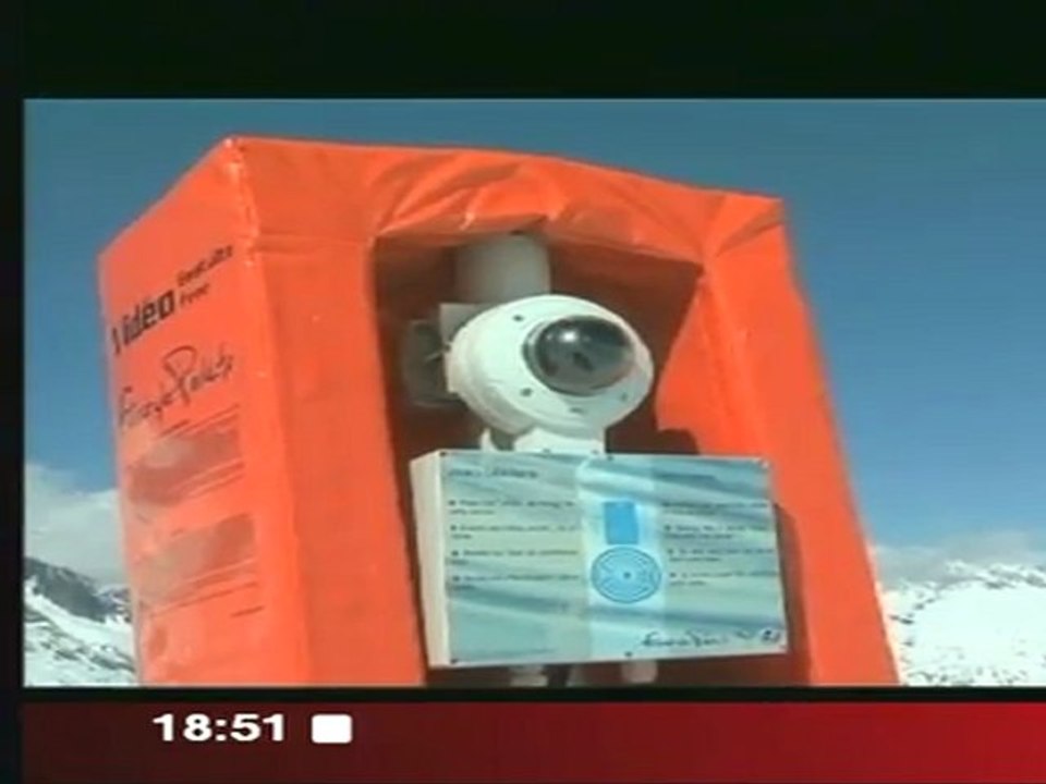 21 mars 2012 - Reportage de la 8 Mont Blanc sur le système Freestylepark des Grands Montets