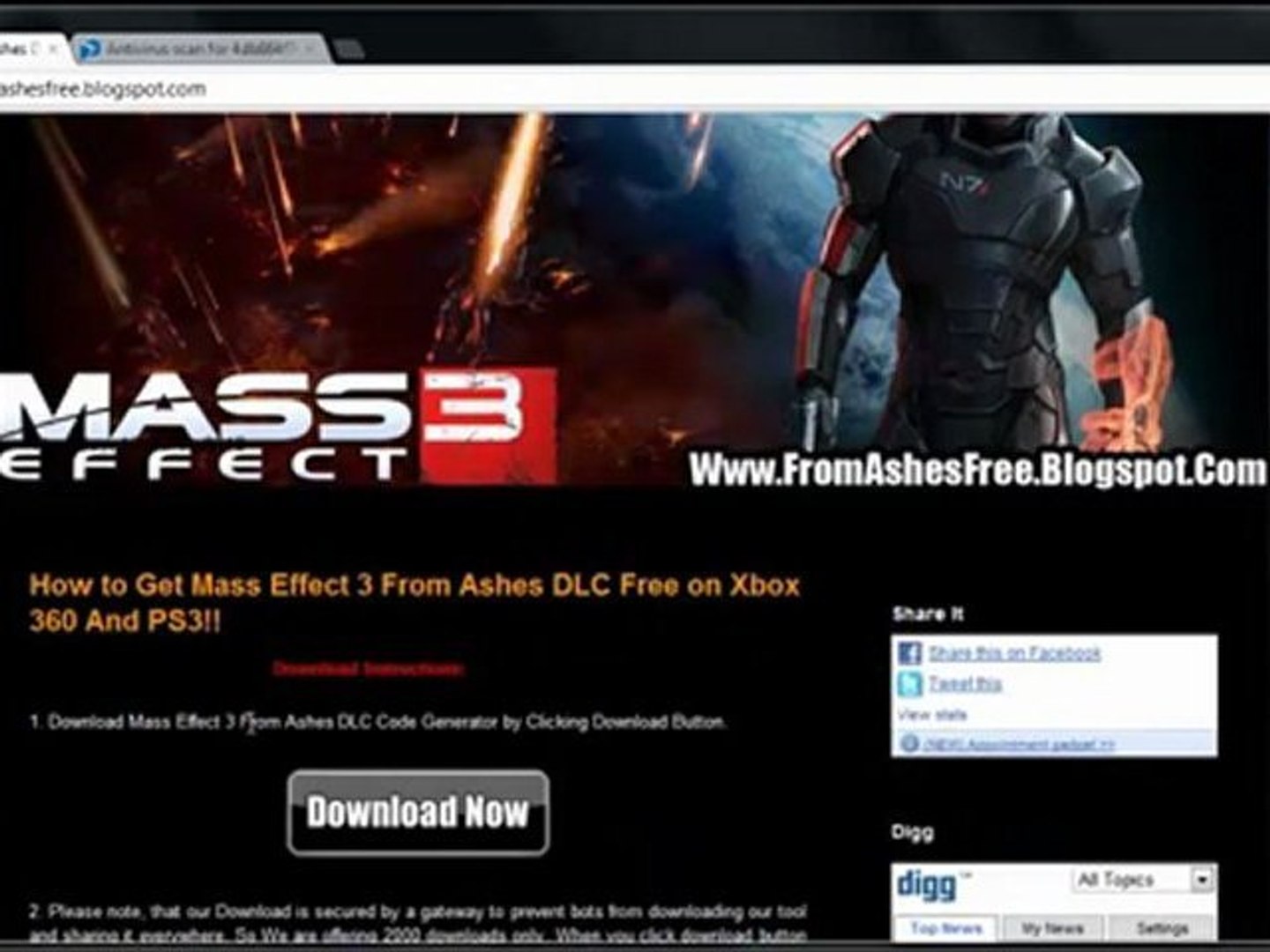 Mass Effect 3 From Ashes DLC Free Redeem Codes Xbox 360 - PS3 - video  Dailymotion