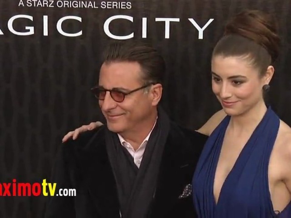 Dominik Garcia-Lorido and Andy Garcia STARZ "Magic City" Los Angeles Premiere