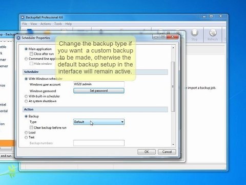 Backup strategy consisting in scheduled backups combined with cleanup operations