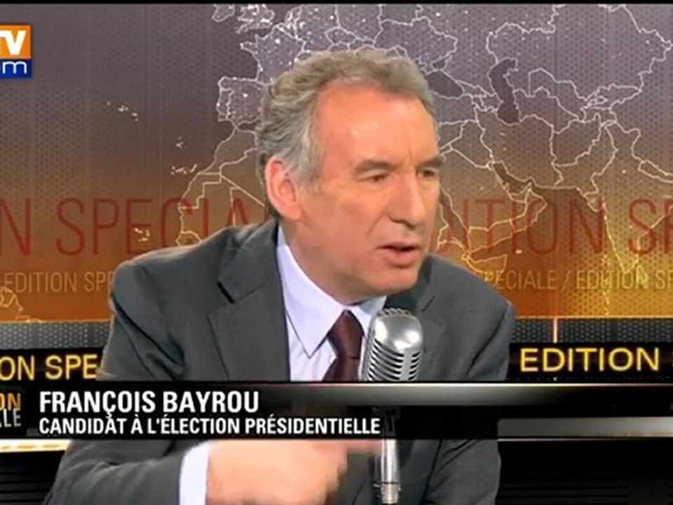 François Bayrou, invité de Bourdin2012 sur BFMTV/RMC - 220312