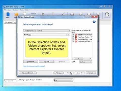 How to backup Internet Explorer Favorites